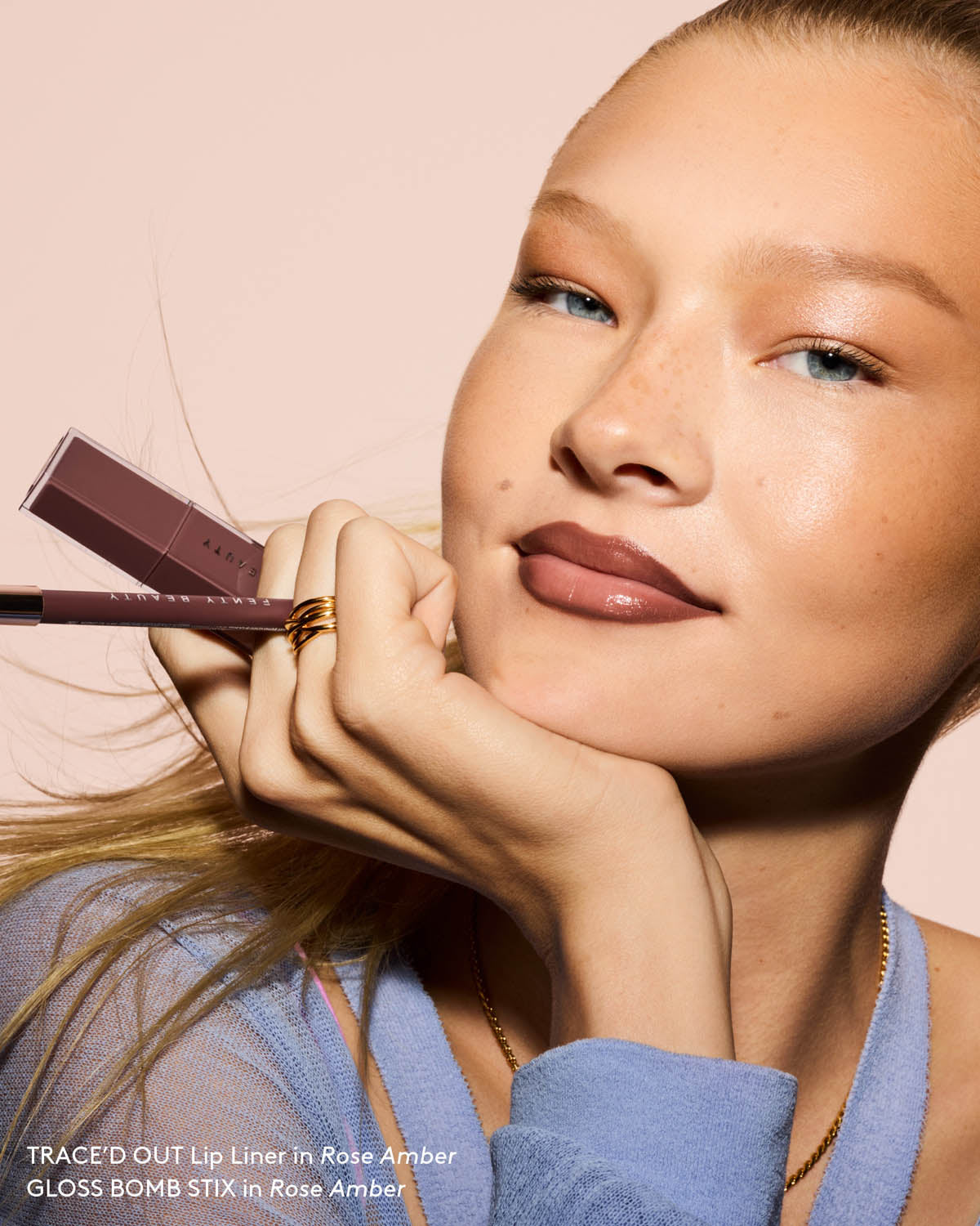 Trace'd Out Longwear Waterproof Pencil Lip Liner ?? Rose Amber - Image 2